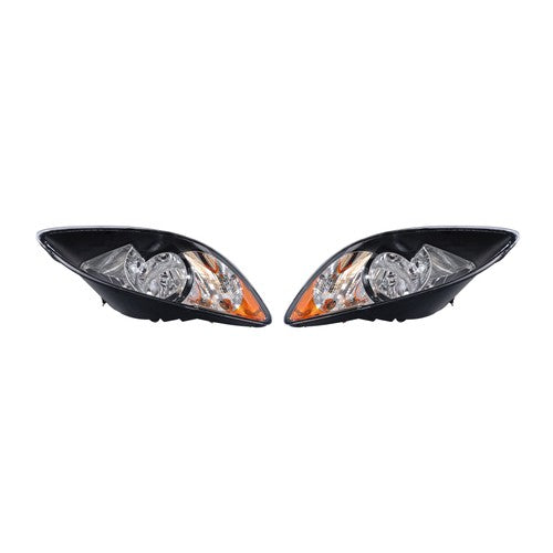 DURAFORCE For 2008-2016 International ProStar Black Housing Projector Headlights Pairs