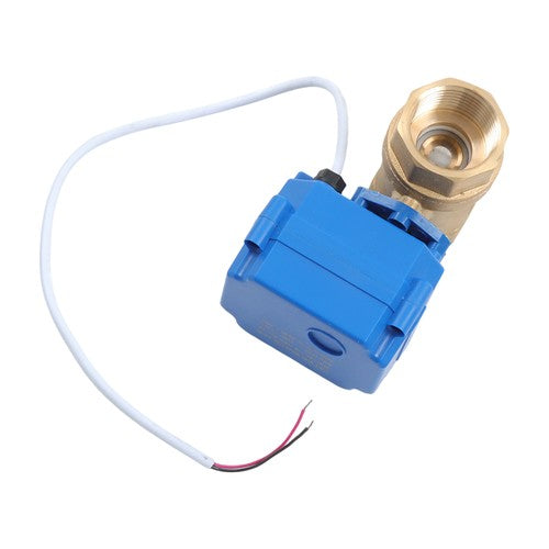 DURAFORCE Solid Motorized Ball Valve 1in Standard Port Brass 9-24V NC Auto Return