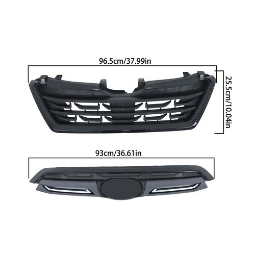 DURAFORCE Brand New For Subaru Forester 2022-2024 Front Bumper Upper Grille Plastic Black