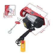DURAFORCE Mini Electric Hoist PA400 880lbs 14ft/4.2m Wired Remote Control Ring Axle Belt