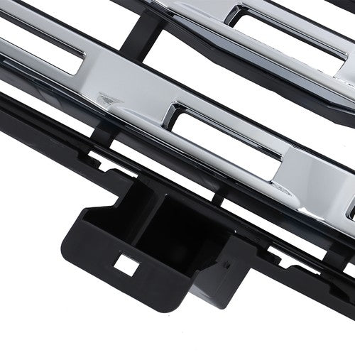 DURAFORCE Front Upper Grille Plastic Chrome WIth Camera Hole For GMC Sierra 1500 2022-2024