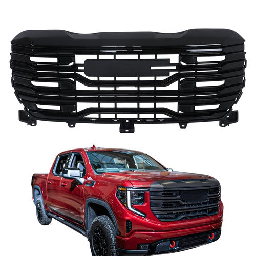 DURAFORCE Front Bumper Grille Suitable For GMC Sierra 1500 2022-2024 Gloss Black 84815160