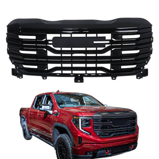 DURAFORCE Front Bumper Grille Suitable For GMC Sierra 1500 2022-2024 Gloss Black 84815160