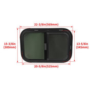 DURAFORCE 2-Piece 21" x 14" RV Windows with Mesh Screen and Trim Ring Horizontal Sliding