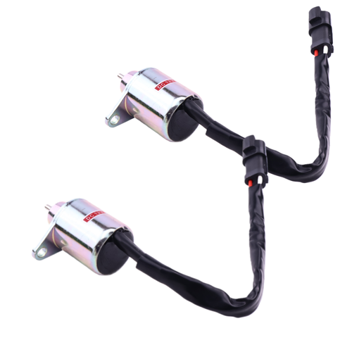 DURAFORCE 2PCS Stop Shutoff Solenoid 41-6383 For Yanmar Engine Thermo King 4TNE84