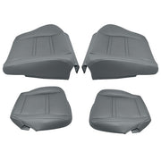 DURAFORCE Leather FIT For Toyota Land Cruiser 1990-97 Driver & Passenger Seat Cover Gray