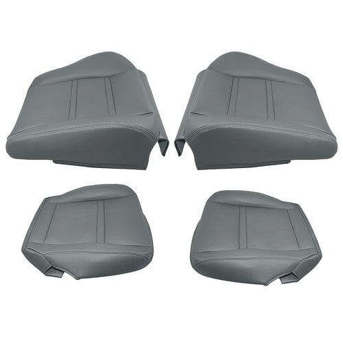DURAFORCE Leather FIT For Toyota Land Cruiser 1990-97 Driver & Passenger Seat Cover Gray