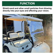 DURAFORCE Clear Folding Windshield For 1995-2003 Yamaha G14 G16 G19 Golf Cart Part PC