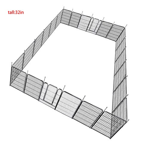 DURAFORCE 24 Panels 32x26 inch Dog Playpen Crate Fence Pet PlayPen Exercise Cage