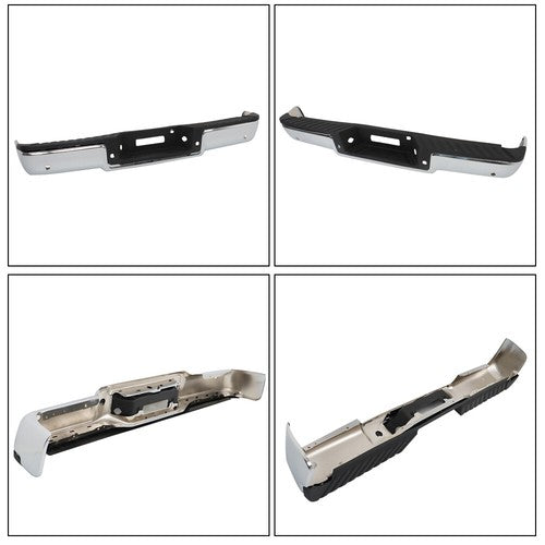 DURAFORCE Rear Bumper Chrome With Object Sensor Holes New For 2006-2008 Ford F150