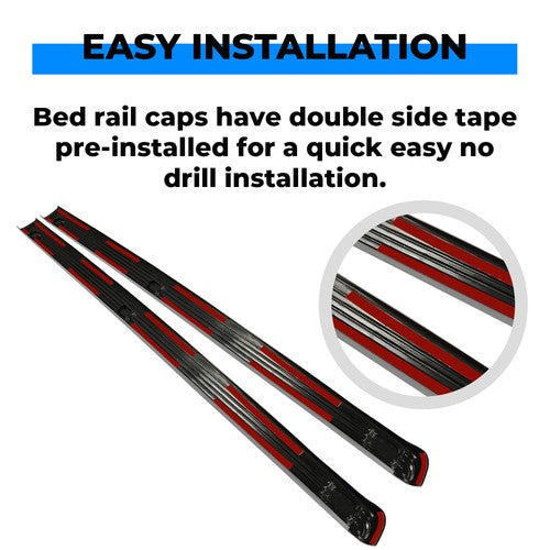 Bed Side Rail Top Molding Covers For Ford F250 F350 Super Duty 02 16 8 Ft LH RH