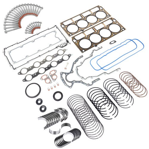 DURAFORCE Engine Rebuild Re-Ring Kit Gasket Bolt for 99-17 GM Chevy GMC Gen III 4.8L 5.3L