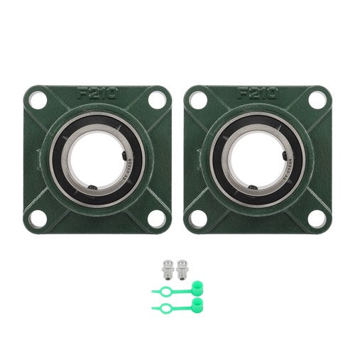 DURAFORCE Self-Aligning UCF210-32 Pillow Block Bearing Solid Base 2" Bore 4-Bolt 2Pcs