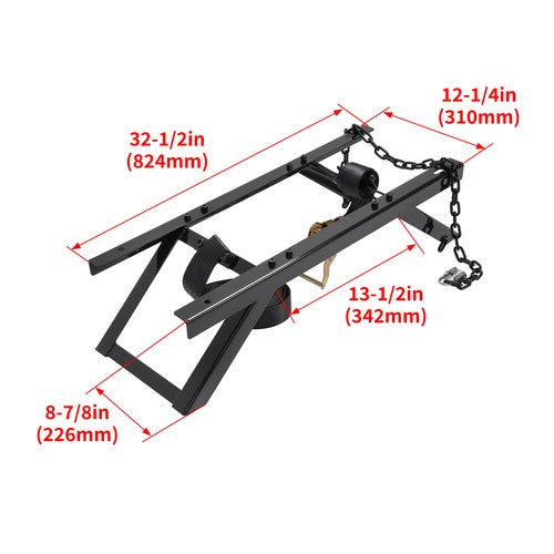 DURAFORCE Adjustable Semi Truck Tire Rack Spare Tire Mount Holder Tire Carrier W/Hardware