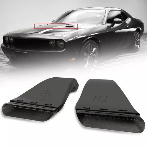 DURAFORCE Universal Hood Vent Scoop RH LH Side For Dodge Challenger R T SRT 2008 2014