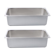 DURAFORCE Table Pans Full Size 2 Pack 6 Inch Deep Restaurant Steam Table Pans Without Lid