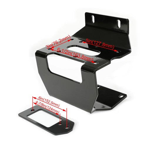 Steel Winch Mounting Plate for Honda Pioneer 1000 1000-5 2016-2024