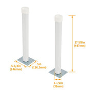DURAFORCE 2PCS Steel 22" Pontoon Trailer For Boat Post Guide-On Guide On Post W/hardware