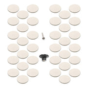 DURAFORCE 30Pcs 2" - 8mm Thick Wool Fabric Disc Polishing Buffing Pads Wheels 1/4" Shank
