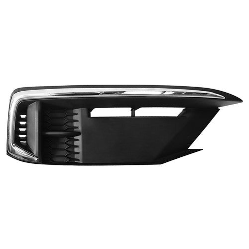 DURAFORCE Front Fog Light Lamp Covers W/Chrome for 2019-2021 for Honda Civic Coupe Sedan
