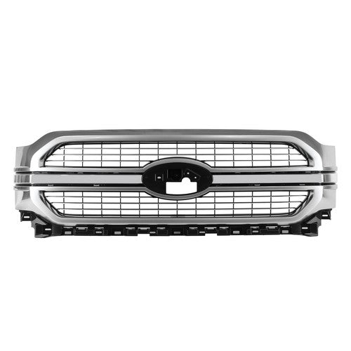 DURAFORCE Satin Aluminum Front Bumper Grille Grill For 2021-2023 Ford F-150 F150 Limited