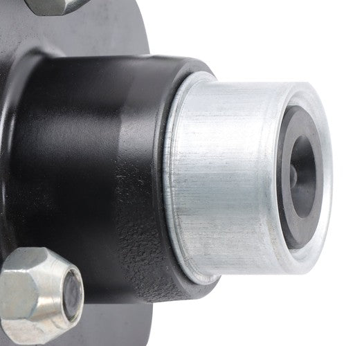 DURAFORCE 2PC Pre-Assembled 5 x 5.5" Trailer Hub Kit & Flange #84 Spindle With Bearing Kit
