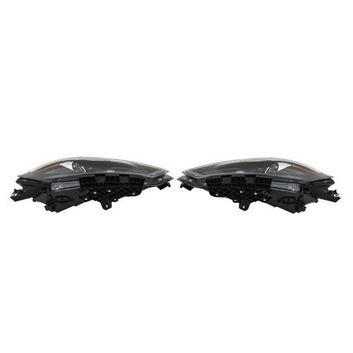 DURAFORCE Fit For Dodge Dart 2013-2016 LH+RH Headlights Replacement Halogen Black Housing