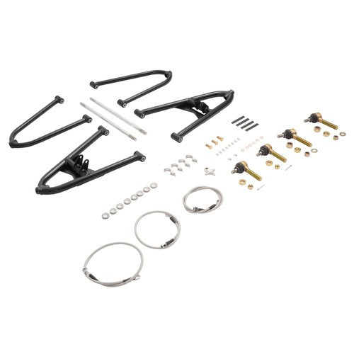 2 1 Front A Arms for Honda TRX450R with Braided Brake Lines Clamps 2004 2007