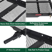 DURAFORCE Mobility Carrier Trailer Hitch Mount Cargo Folding Wheelchair Scooter Rack Ramp