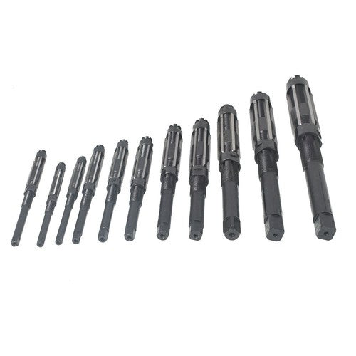 DURAFORCE Adjustable 11Pcs Hand Reamers A-K, H4-H14, 15/32 to 1-1/2, HSS 6 Blades