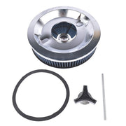 DURAFORCE 14" x 3" Air Cleaner Set Super Flow Washable Blue for Carburetor w/ 5 1/8" Neck