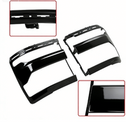 DURAFORCE Headlight Trim Bezel Cover For Chevy Silverado 1500 2016-2018 Black LH+RH Pair