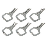 DURAFORCE Adjustable C-Clamp Locking Pliers Set 11" Locking Welding With Swivel Pads 6 Pcs