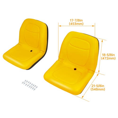 1 Pack Yellow Seat for John Deere 4x2 4x4 Gator XUV 620i 850D PU VG11696