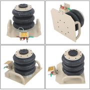 DURAFORCE Air Jack 3 Ton/6600lbs Pneumatic Triple Bag Air Jack w/ Side Handles & Six Steel
