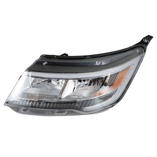DURAFORCE Left LH Fit For Ford Explorer 2016-19 Halogen W/LED DRL Headlight Chrome Housing