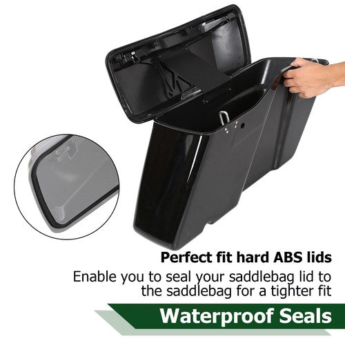 DURAFORCE Hard Saddlebags Bag W/ Conversion Brackets For Harley Heritage Softail 1986-2017