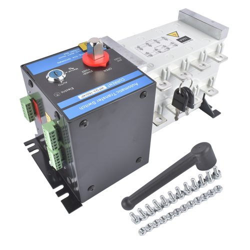 DURAFORCE Industrial Automatic Transfer Switch 4P 160A 110V or 220V Plastic Copper Steel