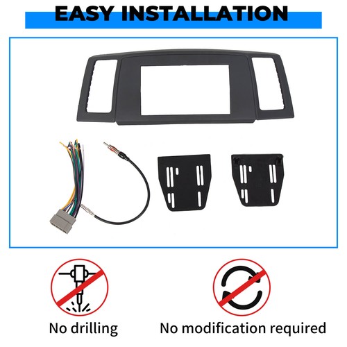 Navigation Radio Stereo Dash Bezel Vent Kit for Jeep Grand Cherokee 05 2006 2007