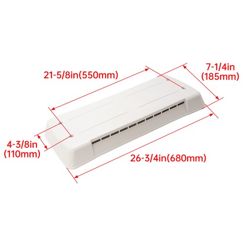 65528 RV Camper Top Roof Refrigerator Vent Cover For Dometic
