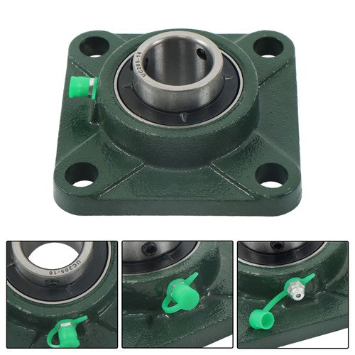 DURAFORCE 6Pcs UCF205-16 Pillow Block Flange Bearing 1" Bore Solid Base Self Aligning