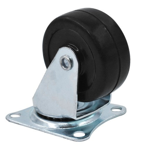 DURAFORCE 2" Swivel Caster Wheels Rubber Base & Top Plate Bearing Heavy Duty 24 Pack