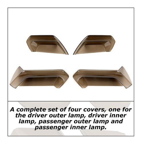 DURAFORCE Rear Tail Light Blackout Lens Kit For Chevy Corvette C7 2014-2019 Smoked Acrylic