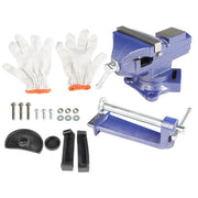 DURAFORCE 2-In-1 Bench Vise for Workbench 3.2"- Multi-Functional Portable 360° Swivel Base