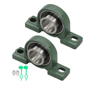 DURAFORCE 2PCS UCP211-32 Solid Base Pillow Block Bearing 2" Bore Self Aligning 2 Bolt
