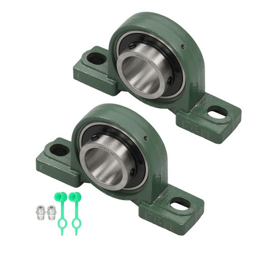 DURAFORCE 2PCS UCP211-32 Solid Base Pillow Block Bearing 2" Bore Self Aligning 2 Bolt