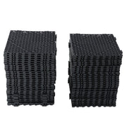 DURAFORCE 55PCS 12x12" Interlocking Drainage Floor Tiles Modular Interlocking Tile Black