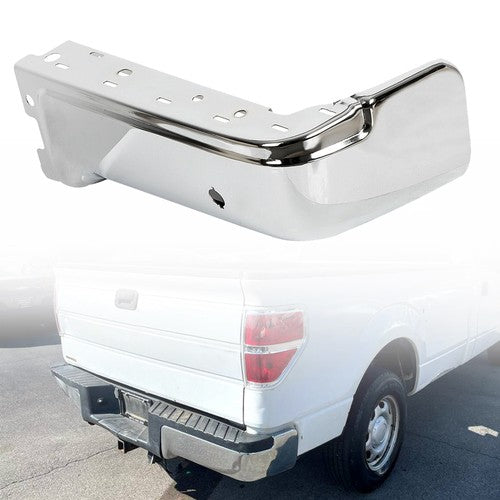 DURAFORCE For Ford F-150 2009-2013 2014 Rear Right Bumper Face Bar W/Park Assist Chrome