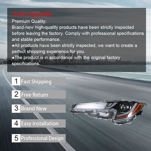 DURAFORCE LED Projector Headlight Headlamp Left Side For Toyota corolla L | LE 2020-2021