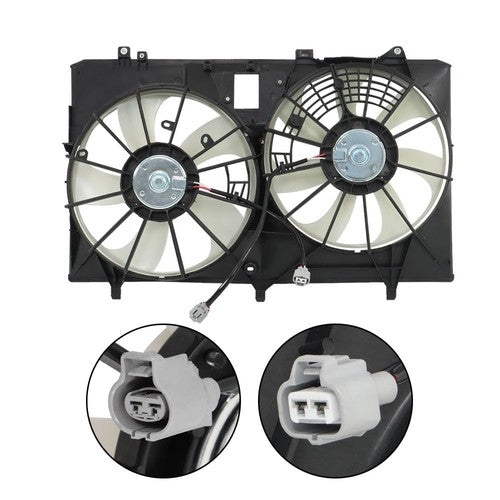 DURAFORCE Radiator Condenser Cooling Fan Assembly For Toyota Sienna Lexus RX350 2011-2016